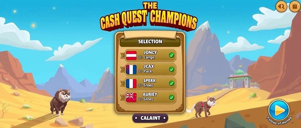 Cash Quest Champions - 12 Indian Languages Supported Cash Quest Champions Language Selection Screen